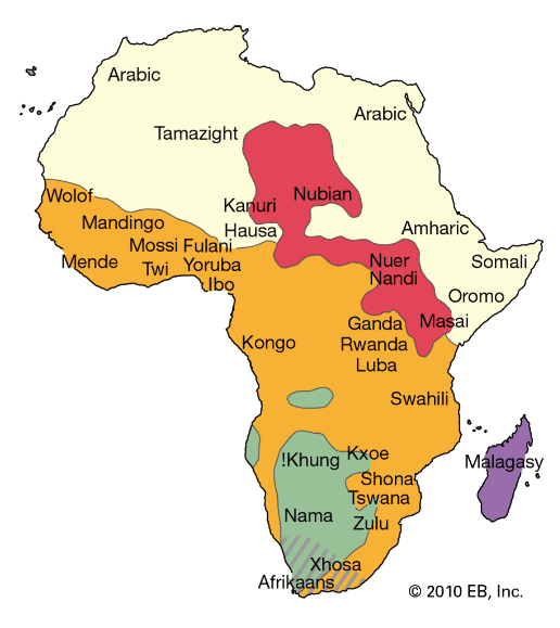 Spoken Languages in African Countries
