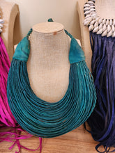 Load image into Gallery viewer, Leather & Raffia Necklace