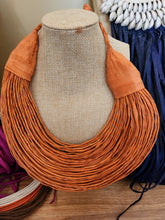 Load image into Gallery viewer, Leather & Raffia Necklace