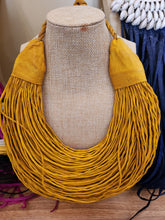 Load image into Gallery viewer, Leather & Raffia Necklace