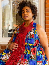 Load image into Gallery viewer, Leather & Raffia Necklace