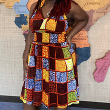 Load image into Gallery viewer, African Print Sleeveless Wrap Dresses