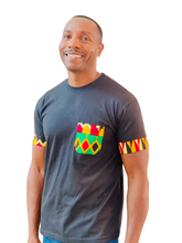 Load image into Gallery viewer, African Print Men's Pocket T-Shirts