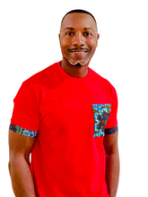 Load image into Gallery viewer, African Print Men's Pocket T-Shirts