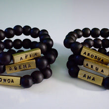 Load image into Gallery viewer, African Day Name Wood Bracelets