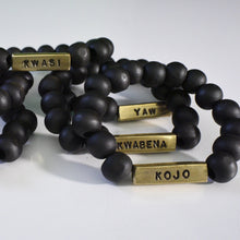 Load image into Gallery viewer, African Day Name Wood Bracelets