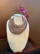 Load image into Gallery viewer, Leather & Raffia Necklace