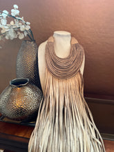 Load image into Gallery viewer, Leather & Raffia Necklace