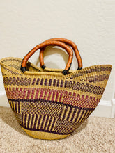 Load image into Gallery viewer, Large U-Shaped Bolga Baskets