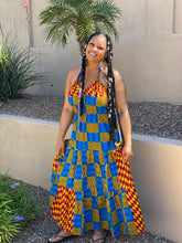 Load image into Gallery viewer, African Print Halter Maxi Dresses