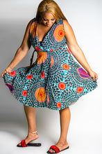 Load image into Gallery viewer, African Print Sleeveless Wrap Dresses