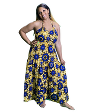 Load image into Gallery viewer, African Print Halter Maxi Dresses