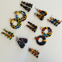 Load image into Gallery viewer, African Fabric Earrings