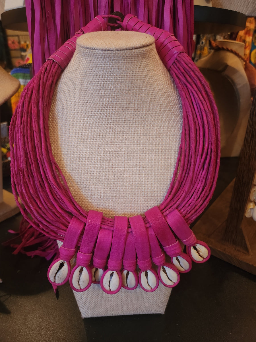 Leather Raffia With Cowrie Shells – thediasporacollective