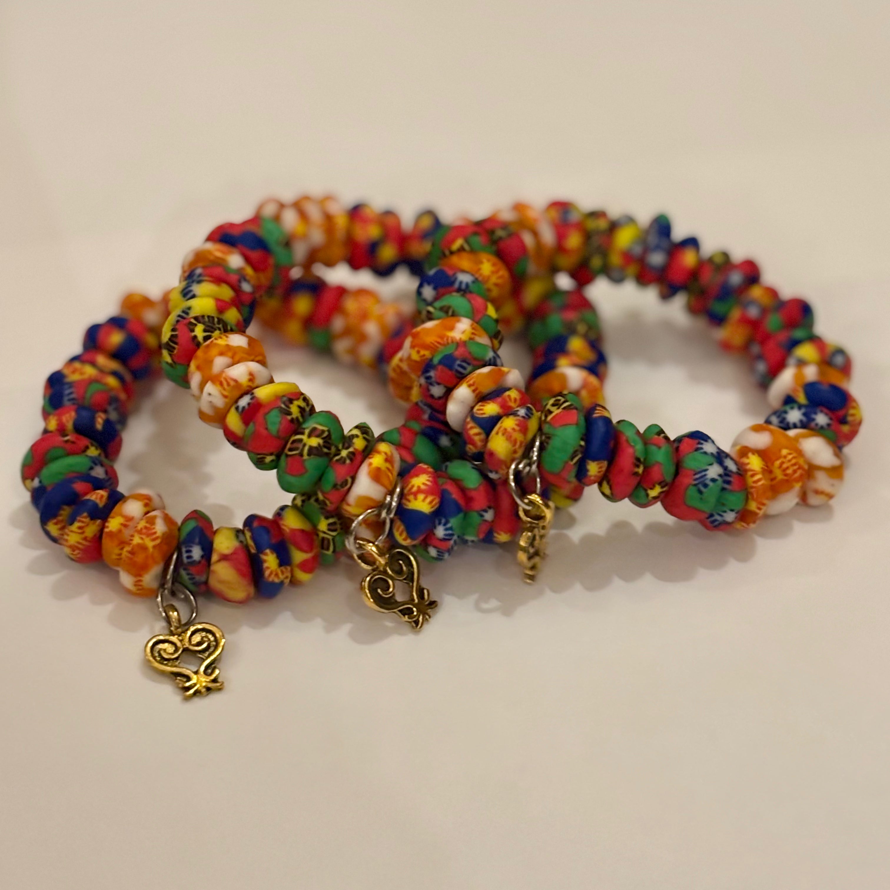 African Glass Bead Bracelets