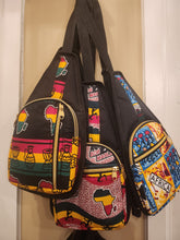 Load image into Gallery viewer, Ankara Fabric Sling Bags
