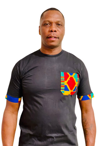 African Print Men's Pocket T-Shirts