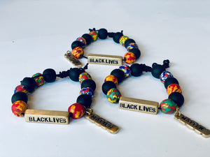 Black Lives Matter Wood Bracelet