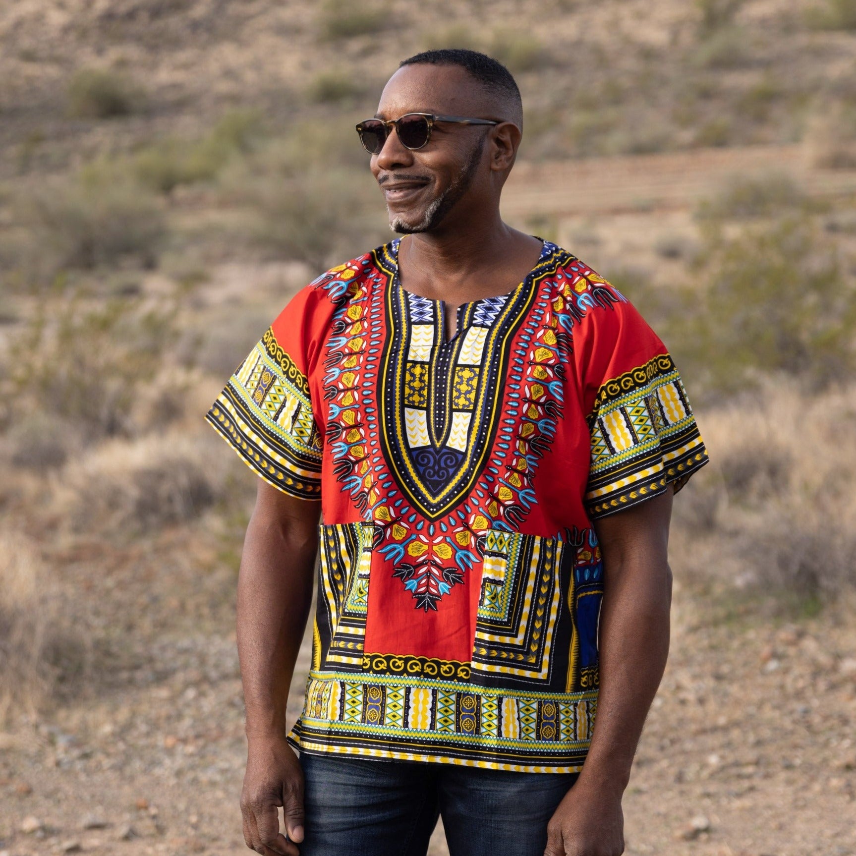 dashiki dress shirt The Long Sleeve Shirt with Dashiki Designs White