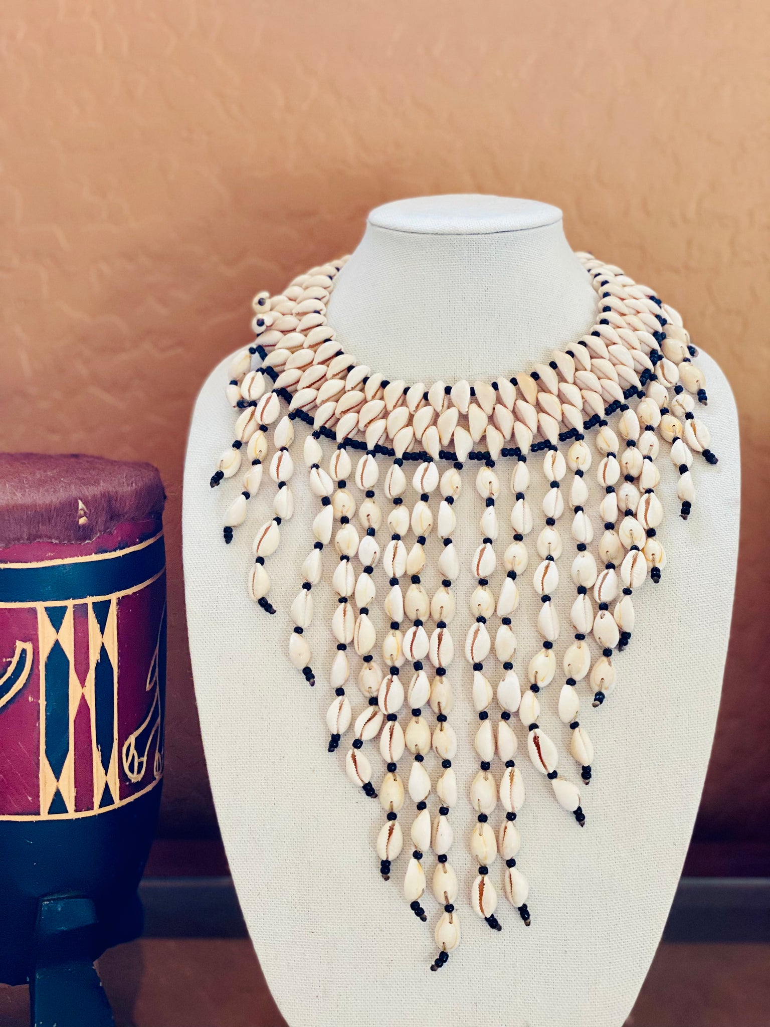 Cowrie shell 2025 statement necklace