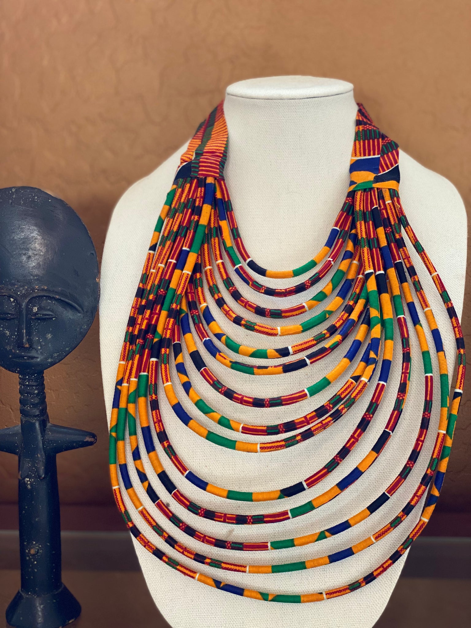 African Fabric Necklaces thediasporacollective
