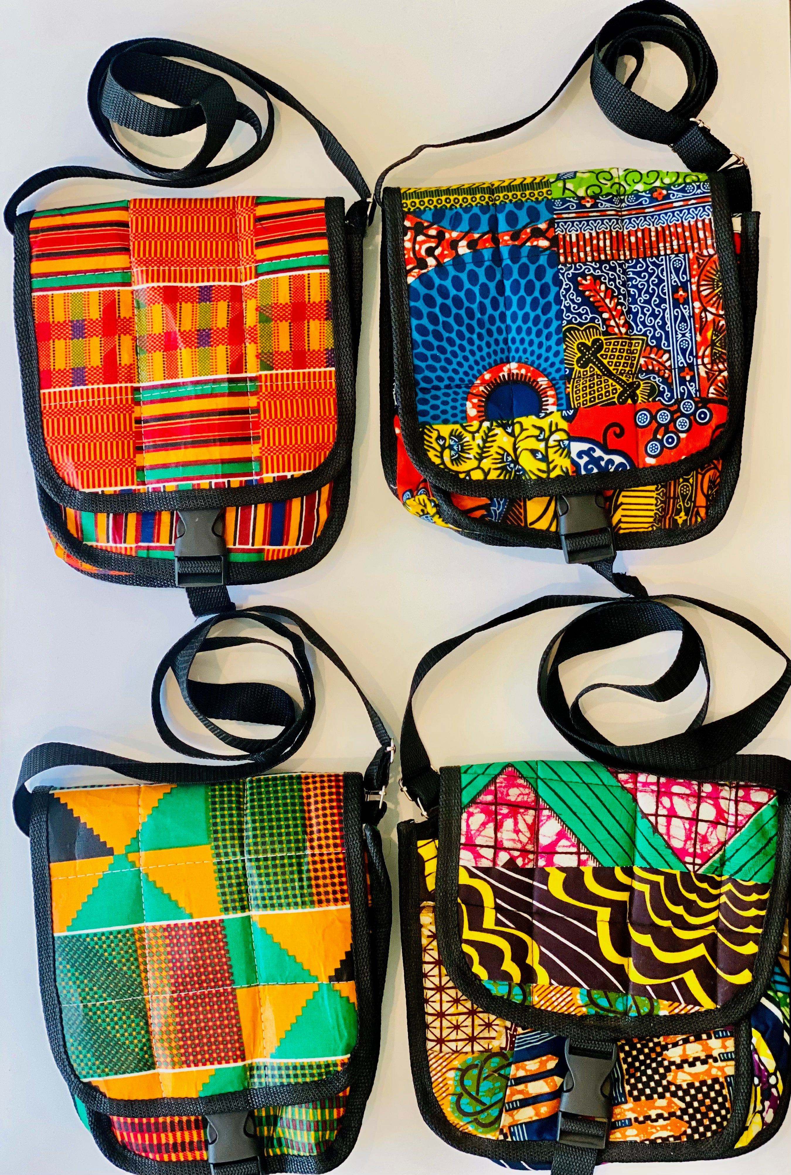 African Fabric Cross Body Bag