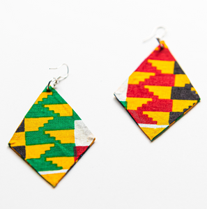African Fabric Earrings
