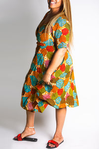 African Print Wrap Dresses