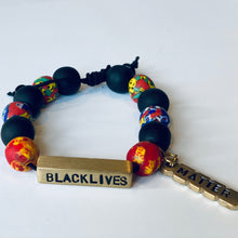 Load image into Gallery viewer, Black Lives Matter Wood Bracelet
